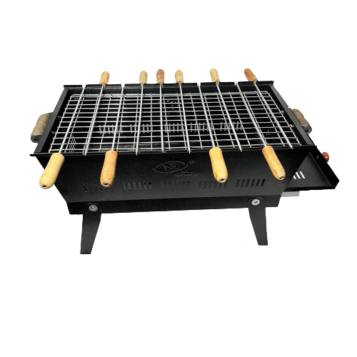 NE GRILLS - Classic charcoal barbecue grill with 10 skewers , 1ss grill and 1 coal tray (made in india)