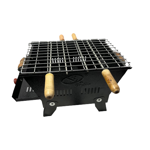 NE GRILLS - Classic Charcoal barbecue Grill with 4 skewers, 1 ss grill, 1 coal tray (made in India)
